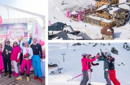 Hundert Skifahrerinnen setzen starkes Zeichen gegen Brustkrebs in (Foto: #SheSkis (C)TVB Obertauern_Marc Stickler)
